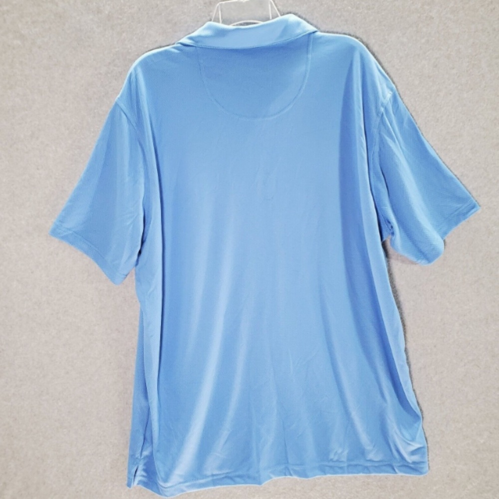Pebble Beach Men Polo Shirt 2XL Blue Dry Luxe Performance Short Sleeve Collar - Picture 2 of 6